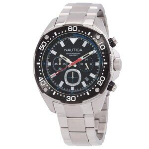 FX04424B NWT Nautica Fashion Men's Quartz Steel Authentic Watch